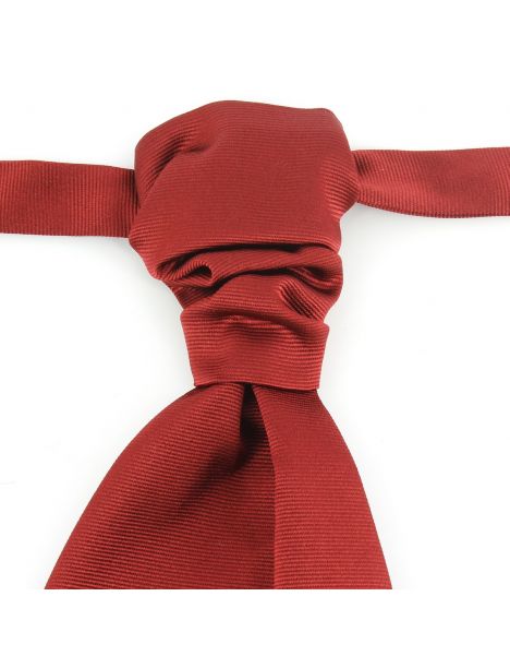 Lavallière nouée en soie, Rouge Peonia, Faite à la main Tony & Paul