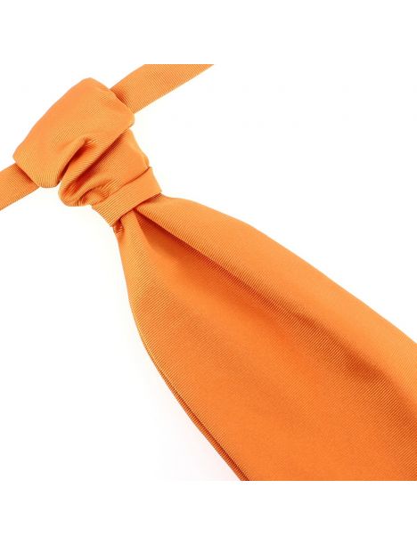 Lavallière nouée en soie, Orange Rame, Faite à la main Tony & Paul