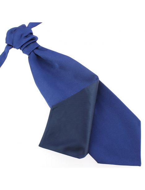 Lavallière nouée en soie, Bleu royal, Faite à la main Tony & Paul