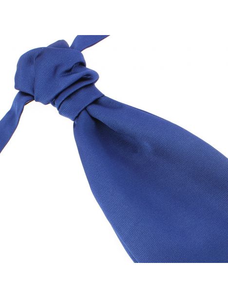 Lavallière nouée en soie, Bleu royal, Faite à la main Tony & Paul