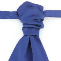 Lavallière nouée en soie, Bleu royal, Faite à la main Tony & Paul Cravates