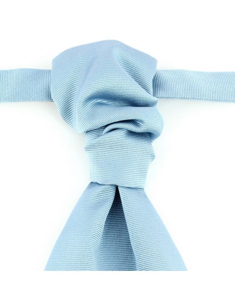 Lavallière nouée en soie, Tevere Bleu, Faite à la main Tony & Paul