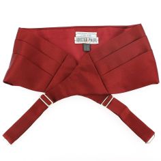 Ceinture Smoking en soie, Rouge Peonia Tony & Paul 2