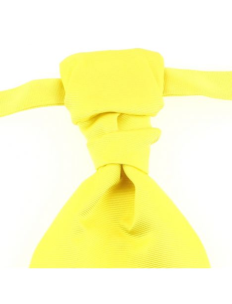 Lavallière nouée en soie, jaune Citron, Faite à la main Tony & Paul