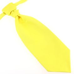 Lavallière nouée en soie, jaune Citron, Faite à la main Tony & Paul 2