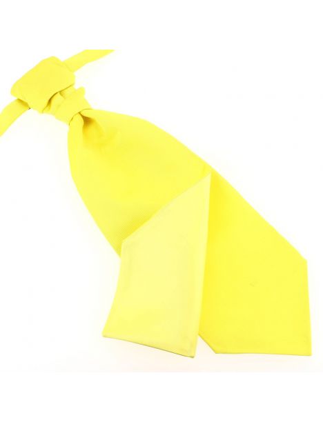 Lavallière nouée en soie, jaune Citron, Faite à la main Tony & Paul