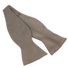 Noeud papillon à nouer en soie, Taupe, Fait à la main Tony & Paul