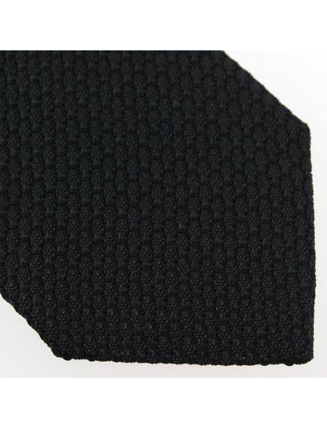 Cravate grenadine de soie, noir charbon, Tony & Paul Tony & Paul