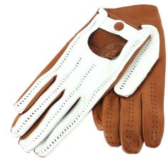 Gant cuir marron Luxe, agneau, fait main en Italie Guanti di Arcucci