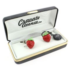 Boutons de manchette, Rouge Fraise Cravate Avenue Signature 2