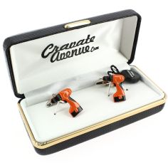 Boutons de manchette, Visseuse-dévisseuse Bricoleur orange Cravate Avenue Signature 2