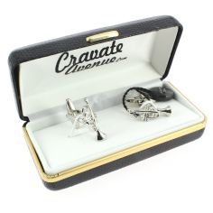 Boutons de manchette, trompette 3D Cravate Avenue Signature 2