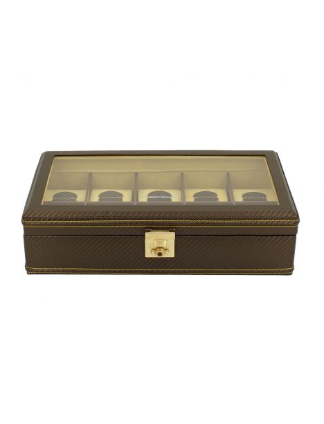 Ecrin 10 montres, Carbone, fibre de carbone intérieur jaune Friedrich 23