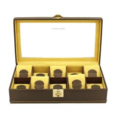 Ecrin 10 montres, Carbone, fibre de carbone intérieur jaune Friedrich 23