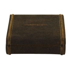 Ecrin 9 boutons de manchettte, Cubano V2, cuir marron havane Friedrich 23 2