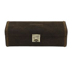 petite malle pour 4 montres, Cubano V2, cuir marron havane Friedrich 23 2