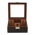 Ecrin 6 montres, Bond, marron, vitré Friedrich 23