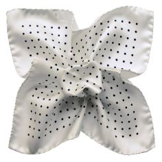 Pochette soie, Milano blanc Bleu Segni et Disegni 2