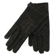 Gant cuir noir Luxe, agneau, fait main en Italie Guanti di Arcucci