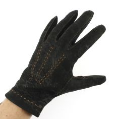 Gant cuir noir Luxe, agneau, fait main en Italie Guanti di Arcucci 2