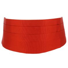 Ceinture Smoking en soie, Rouge Geraneo Tony & Paul 2
