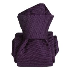 Cravate grenadine de soie, Segni & Disegni, Lucia violet Segni et Disegni 2