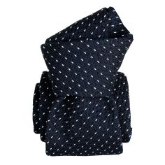 Cravate grenadine de soie, Segni & Disegni, Paris XVI Marine Segni et Disegni 2