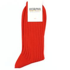 Chaussettes pur fil d'Ecosse. Rouge Cardinal. La Vaticana. Tony & Paul 2