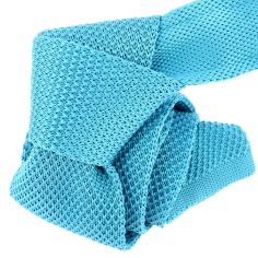 Cravate Tricot. Bleu d'Annecy Clj Charles Le Jeune 2