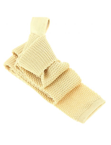 Cravate Tricot Jaune Giallo, soie, Tony & Paul Tony & Paul