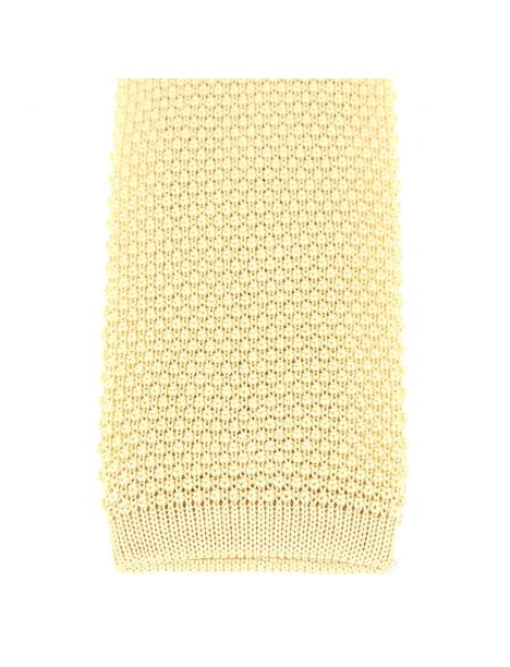 Cravate Tricot Jaune Giallo, soie, Tony & Paul Tony & Paul