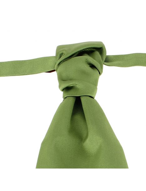 Lavallière nouée en soie, vert Mela, Faite à la main Tony & Paul