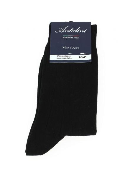 Chaussettes Antolini en coton, Noir charbon Antolini