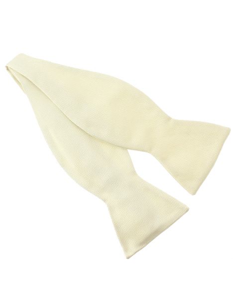 Noeud papillon à nouer en soie, Avorio, Fait à la main Tony & Paul