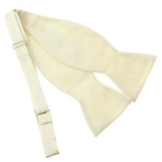 Noeud papillon à nouer en soie, Avorio, Fait à la main Tony & Paul 2