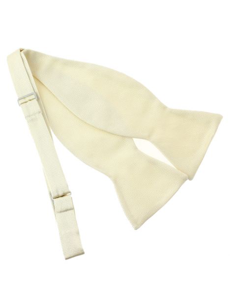 Noeud papillon à nouer en soie, Avorio, Fait à la main Tony & Paul