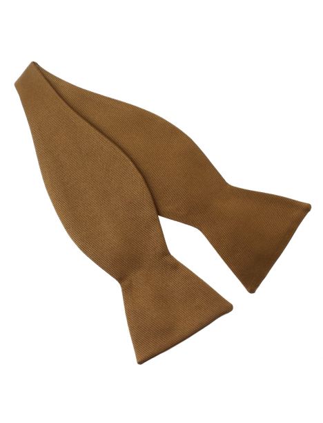 Noeud papillon à nouer en soie, Tabacco, Fait à la main Tony & Paul