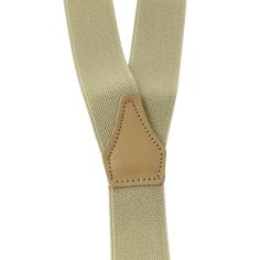 Bretelle 3 attaches Hercule, beige. Cuir marron clair Tony & Paul 2