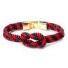Bracelet corde, noeud marin, navy et rouge Clj Charles Le Jeune