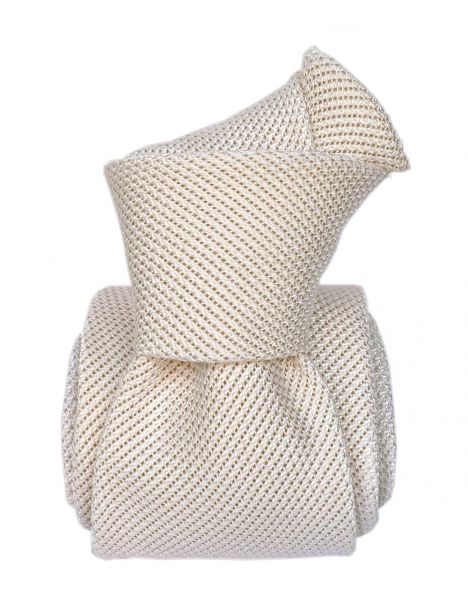 Cravate grenadine de soie, Segni & Disegni, Lucia blanche Segni et Disegni