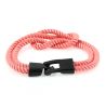 Bracelet corde, noeud marin, Rose Clj Charles Le Jeune