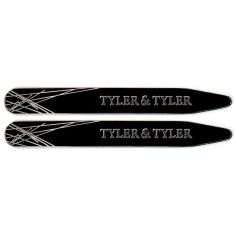 Baleines de col, Tyler & Tyler, Silver Black Enamel Tyler & Tyler