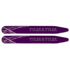 Baleines de col, Tyler & Tyler, Silver Purple Enamel Tyler & Tyler