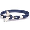 Bracelet nautique Bleu marine, queue de baleine Clj Charles Le Jeune
