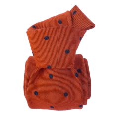 Cravate en laine et soie, Catane Orange Segni et Disegni 2