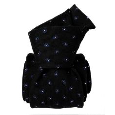 Cravate en laine et soie, Sardaigne Noir Segni et Disegni 2