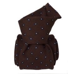 Cravate en laine et soie, Sardaigne Marron Segni et Disegni 2