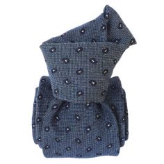 Cravate en laine et soie, Sardaigne Deux Bleu Segni et Disegni 2