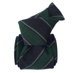 Cravate en laine et soie, Basilicata Vert Anglais Segni et Disegni 2