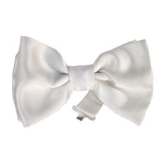 Noeud Papillon Noué Segni & Disegni, Satin blanc Segni et Disegni 2